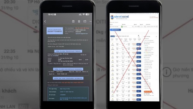 Hiện đang rộ thủ đoạn tinh vi bán vé máy bay Tết Nguyên đán Ất Tỵ 2025 giá rẻ để lừa khách hàng.