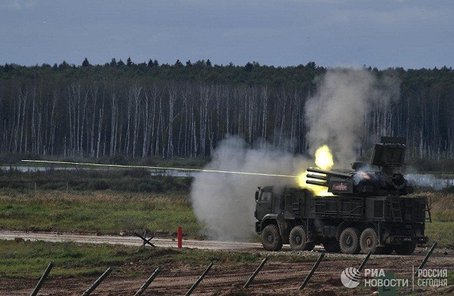 Hệ thống phòng không Pantsir-S1 của Nga. Ảnh: RIA