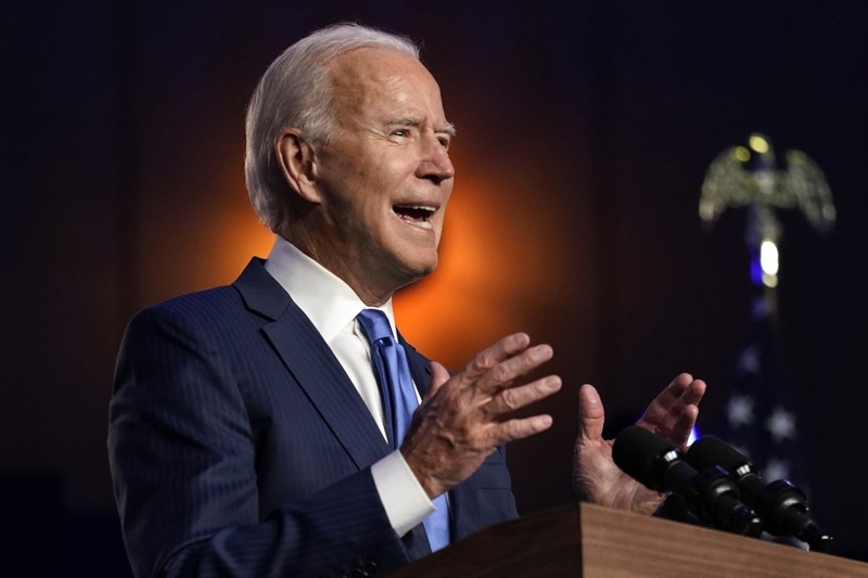 Ông Joe Biden có bài phát biểu tại Delaware (Ảnh: CNN)