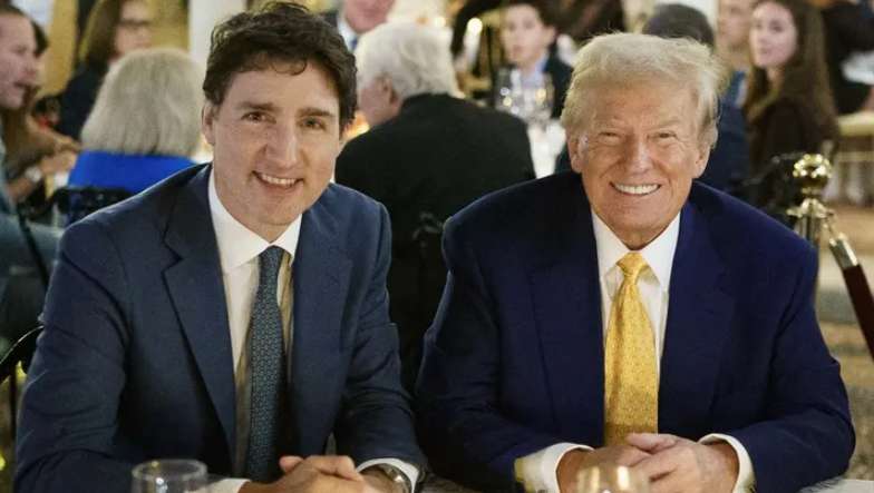 Thủ tướng Canada Justin Trudeau đã gặp Tổng thống đắc cử Trump tại Mar-a-Lago ở Florida vào cuối tháng 11 để thảo luận về các chủ đề như nền kinh tế, nhập cư bất hợp pháp và đề xuất mức thuế 25%. Ảnh: Fox News.