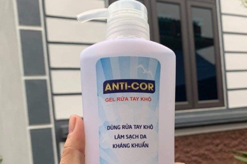 Gel rửa tay khô ANTI-COR. Ảnh: Internet