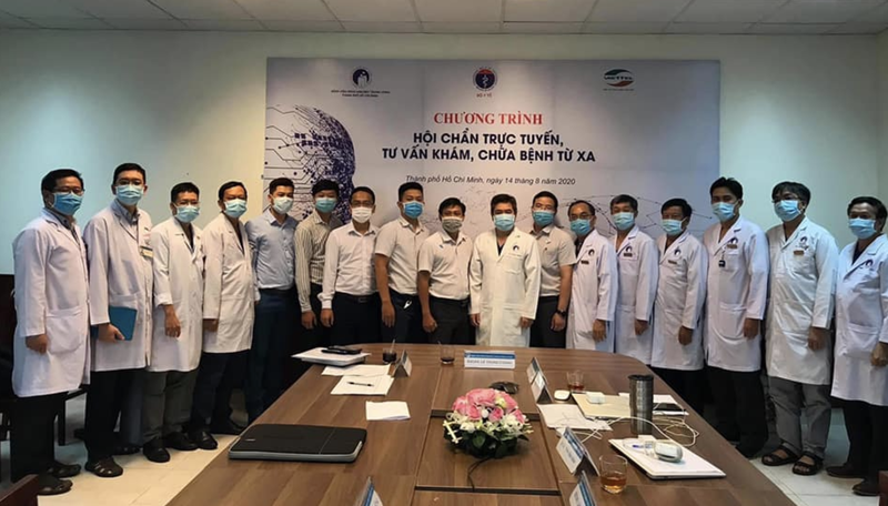 Bệnh viện Răng Hàm Mặt Trung ương TP. Hồ Chí Minh tổ chức buổi hội chẩn trực tuyến khám, chữa bệnh từ xa vào chiều nay (14/8) (Ảnh: Khánh Phương)