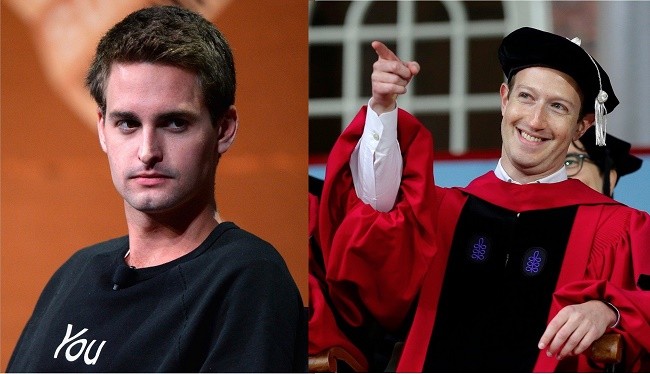 Evan Spiegel và Mark Zuckerberg