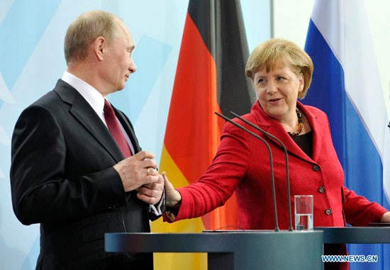 Lãnh đạo Nga - Đức hiện nay là ông Putin và bà Merkel (ảnh minh họa)