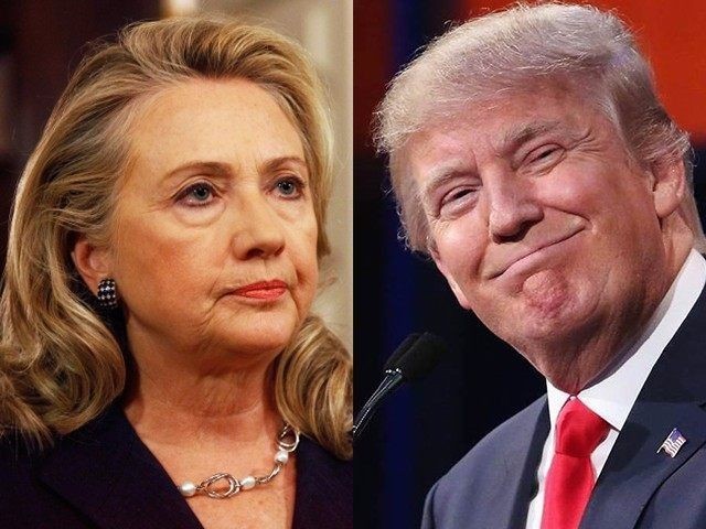 Hai ứng viên Hillary Clinton và Donald Trump.