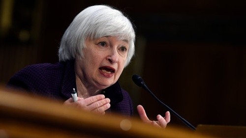 Chủ tịch FED - bà Janet Yellen sau phiên họp hôm qua