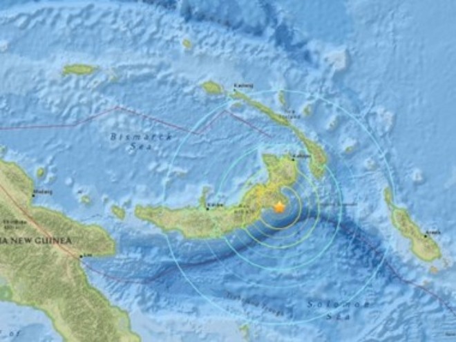 Động đất 7,5 độ Richter ở Papua New Guinea, cảnh báo sóng thần