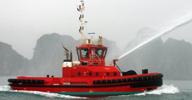 Tàu kéo đẩy - sản phẩm xuất khẩu có giá trị cao của Đóng tàu Sông Cấm 