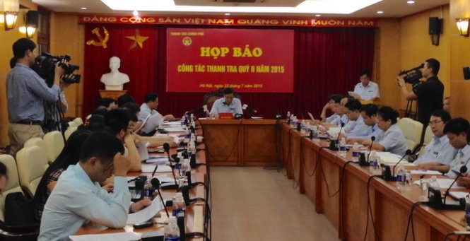 Toàn cảnh vụ họp báo Thanh tra Chính phủ