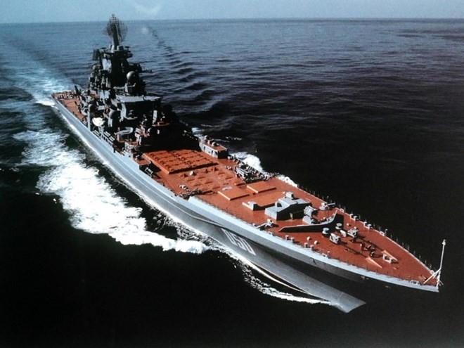 Một tàu chiến lớp Kirov của Nga.