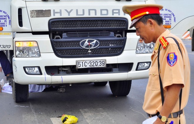 Một vụ tai nạn giao thông trên địa bàn Đồng Nai.