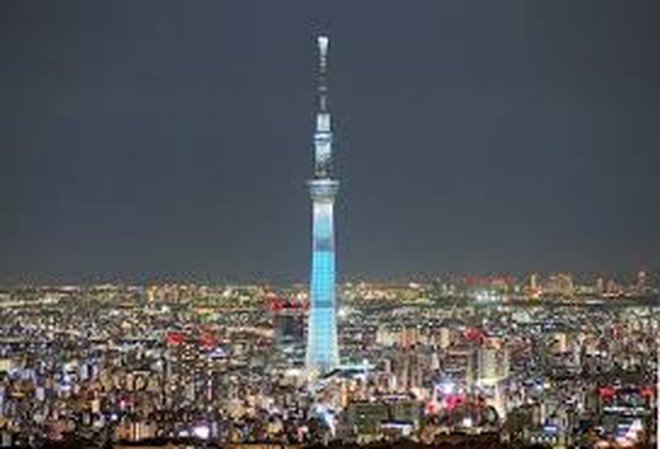 Tháp truyền hình Tokyo Skytree của Nhật Bản hiện đang giữ kỷ lục cao nhất thế giới với chiều cao 634m