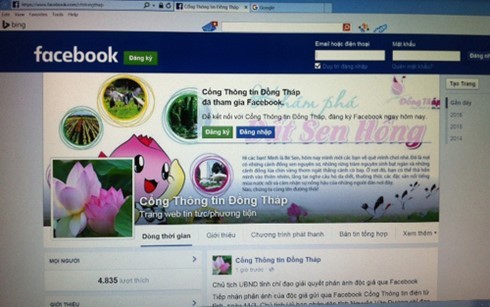 Facebook Cổng Thông tin Đồng Tháp. 