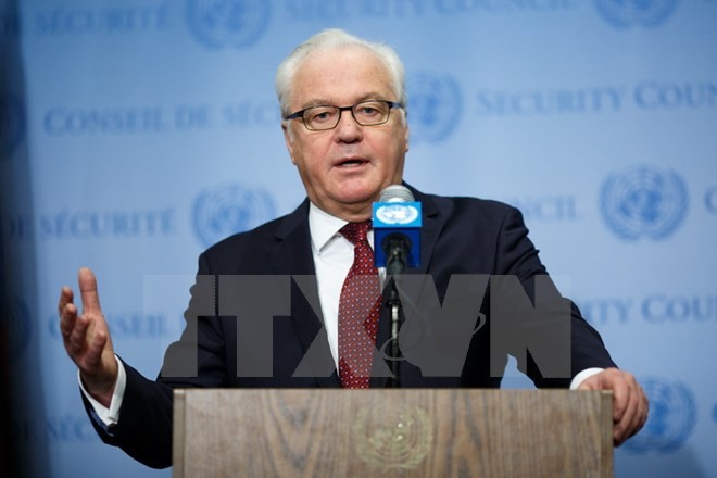 Đại diện thường trực của Nga tại Liên hợp quốc Vitaly Churkin. (Ảnh: THX/TTXVN)