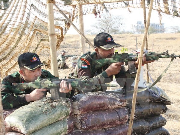 Việt Nam tham gia diễn tập huấn luyện thực binh kết hợp Hành động mìn nhân đạo và Gìn giữ hòa bình (FTX-2016) mang tên “FORCE 18” diễn ra từ ngày 2-8/3 tại Ấn Độ. (Ảnh: Hồng Pha/TTXVN