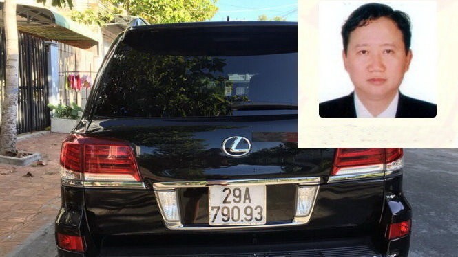 Ông Trịnh Xuân Thanh và chiếc xe Lexus biển trắng được "hóa kiếp" thành xe biển xanh 