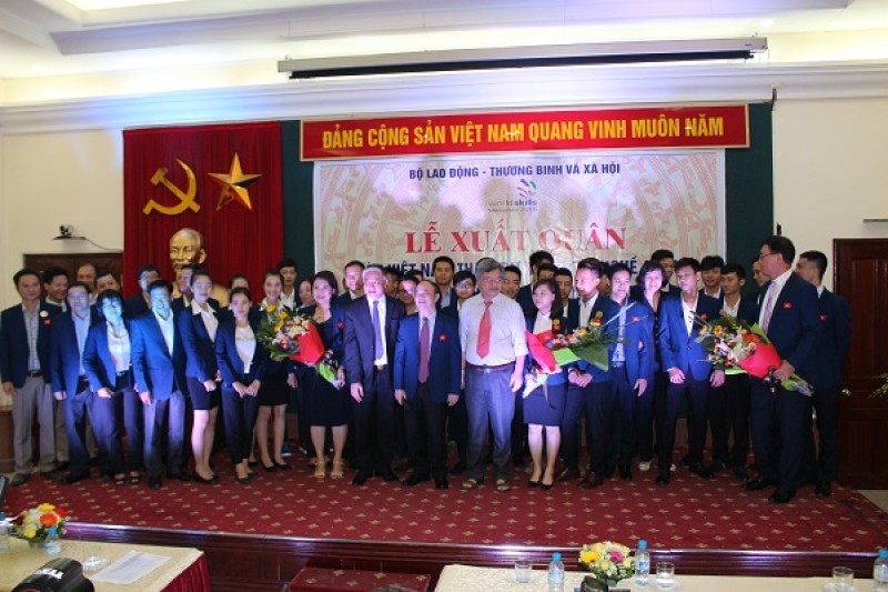 Đoàn Việt Nam tham dự kỳ thi tay nghề ASEAN lần thứ 11. Ảnh: LĐTĐ