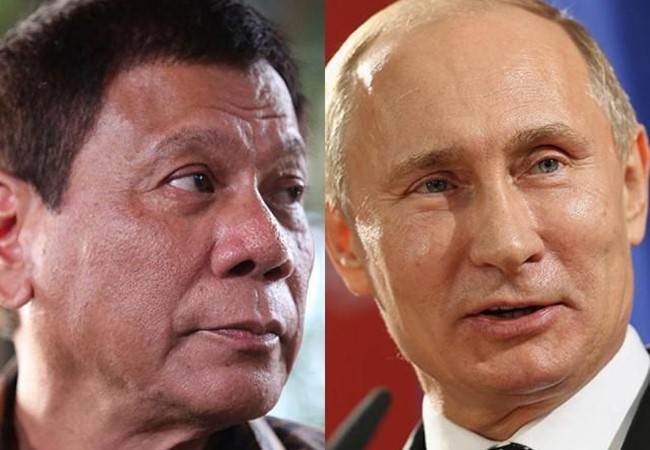 Tổng thống Philippines Duterte và Tổng thống Nga Putin.