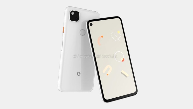 Hình ảnh render của chiếc Google Pixel 4a (Ảnh: 9mobiles)