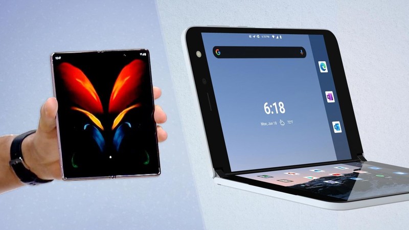 Samsung Galaxy Z Fold 2 vs Microsoft Surface Duo (ảnh: Toms Guide)