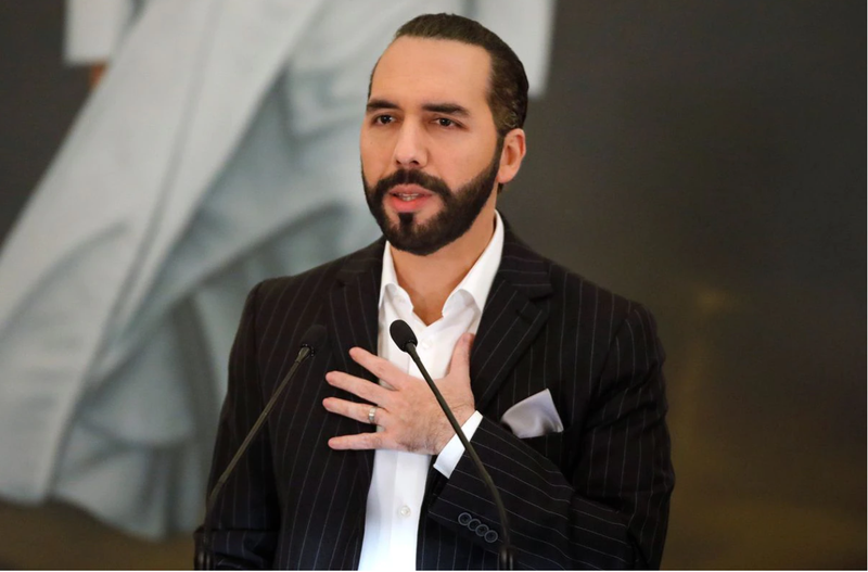 Tổng thống El Salvador, Nayib Bukele phát biểu trong cuộc họp báo ở San Salvador, El Salvador, ngày 6/6/2021