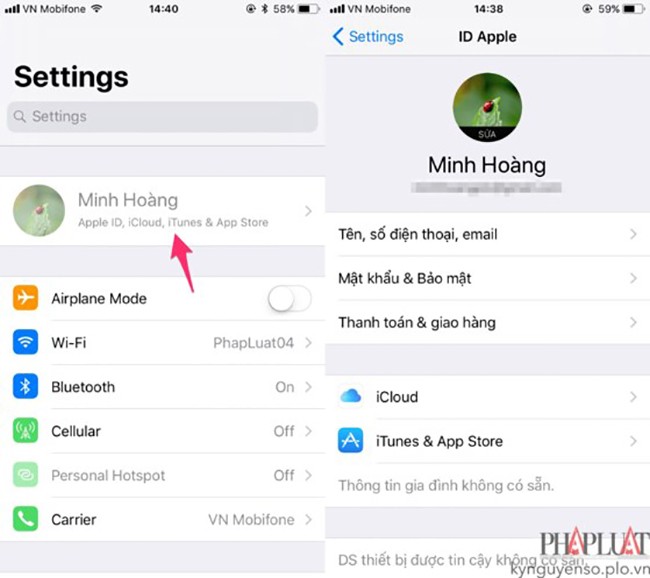 Cần làm gì khi iPhone bị ẩn iCloud?