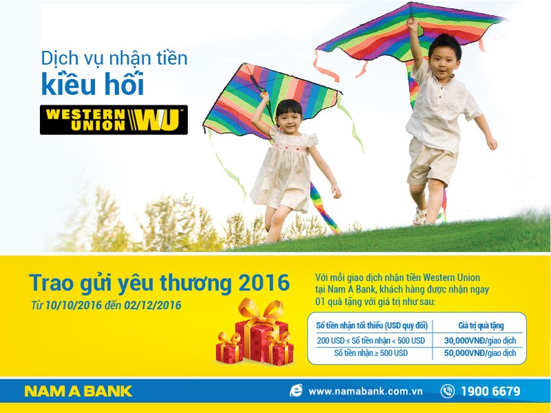 Chương trình "Trao gửi yêu thương" của Nam A Bank