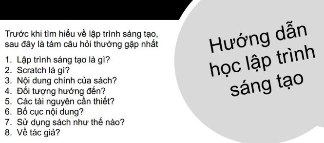 Nội dung cuốn sách lập trình sáng tạo. - Ảnh chụp màn hình