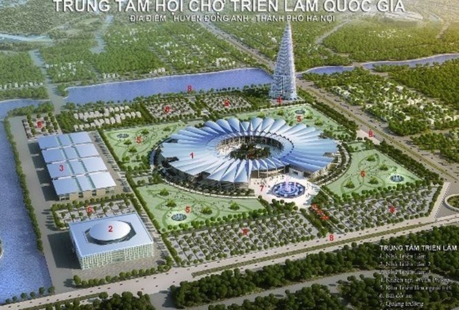 Phối cảnh Trung tâm hội chợ triển lãm Quốc gia.