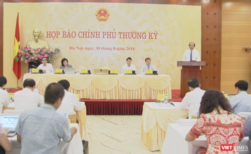 Họp báo Chính phủ thường kỳ, ngày 30/8.