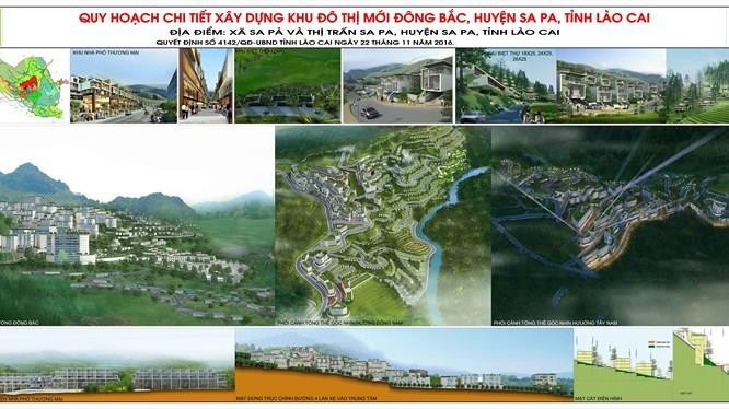 Khu đô thị mới Đông Bắc Sa Pa có quy mô 160ha, tổng mức đầu tư là 9.000 tỷ đồng.