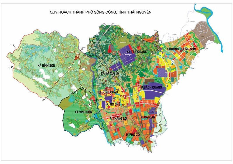 Dự kiến tuyến đường đô thị dọc Sông Công với chiều dài khoảng 2km, tổng mức đầu tư 164 tỷ đồng.