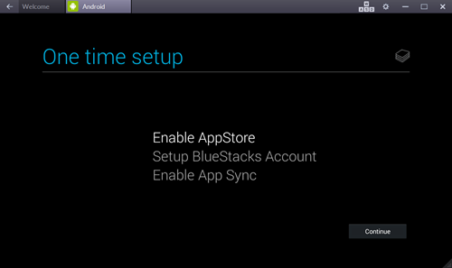 Thiết lập đồng bộ dữ liệu trên BlueStacks.