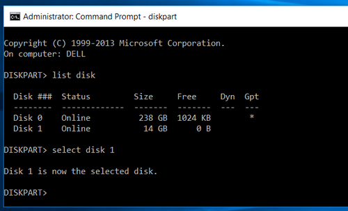 Hãy chắc chắn rằng đã chọn đúng thiết bị lưu trữ được kết nối vào máy.