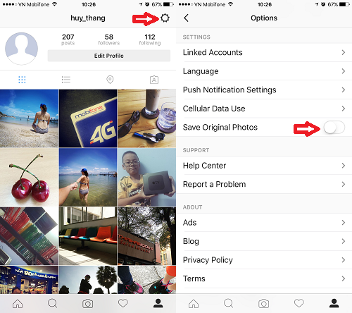 Thiết lập để Instagram không lưu ảnh vào iPhone. Thiết lập để Instagram không lưu ảnh vào iPhone.