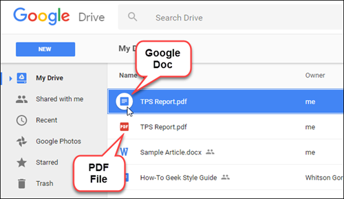 2 phiên bản cùng tên nhưng khác định dạng được lưu trữ trong Google Drive. 2 phiên bản cùng tên nhưng khác định dạng được lưu trữ trong Google Drive.