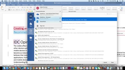 Chuyển đổi tài khoản Office 365 trong MacOS.