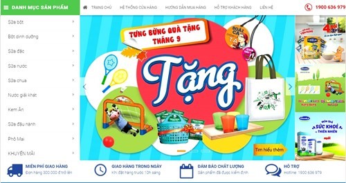 Cửa hàng trực tuyến của Vinamilk. Cửa hàng trực tuyến của Vinamilk.