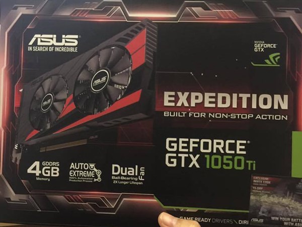 Rò rỉ ảnh card đồ họa Asus GTX 1050 Ti Expedition ảnh 1 Rò rỉ ảnh card đồ họa Asus GTX 1050 Ti Expedition ảnh 1
