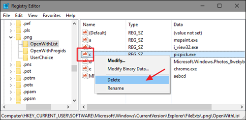 Bỏ bớt chương trình thuộc trình đơn 'Open With' trong Windows ảnh 4 Bỏ bớt chương trình thuộc trình đơn 'Open With' trong Windows ảnh 4
