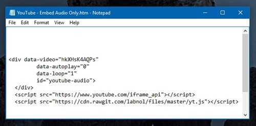 Đoạn mã sau khi được thay thế VIDEO_ID. Đoạn mã sau khi được thay thế VIDEO_ID.