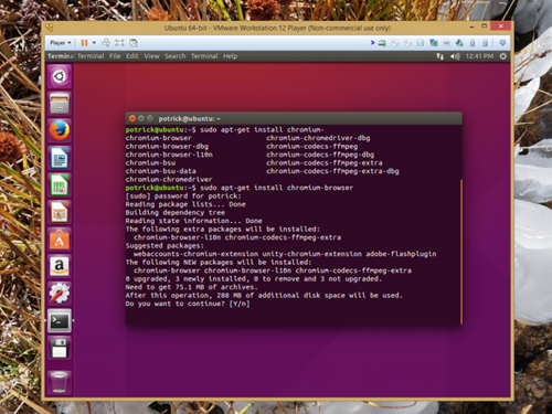 Hệ điều hành Linux Ubuntu đang được cài đặt trên VMWare. Hệ điều hành Linux Ubuntu đang được cài đặt trên VMWare.