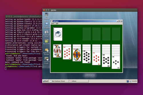Giao diện ứng dụng ảo hóa QEMU trên Linux. Giao diện ứng dụng ảo hóa QEMU trên Linux.