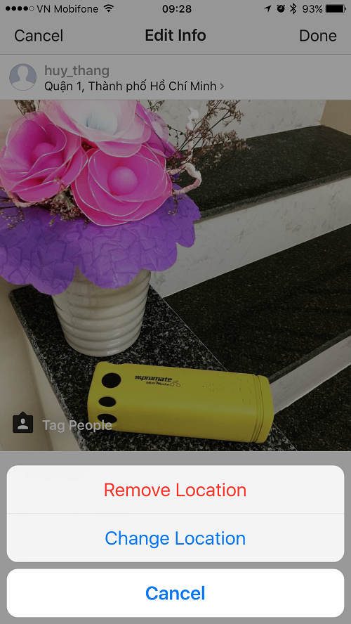 Gỡ bỏ thông tin về vị trí để đảm bảo sự riêng tư. Gỡ bỏ thông tin về vị trí để đảm bảo sự riêng tư.