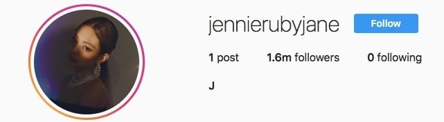 Tài khoản Instagram của Jennie Tài khoản Instagram của Jennie