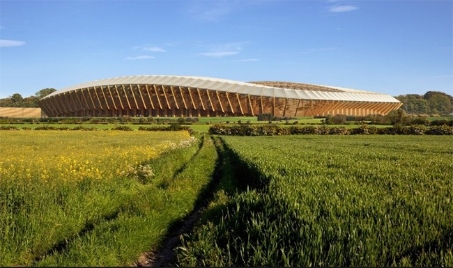 Sân bóng của CLB Forest Green Rovers (theo CNN)