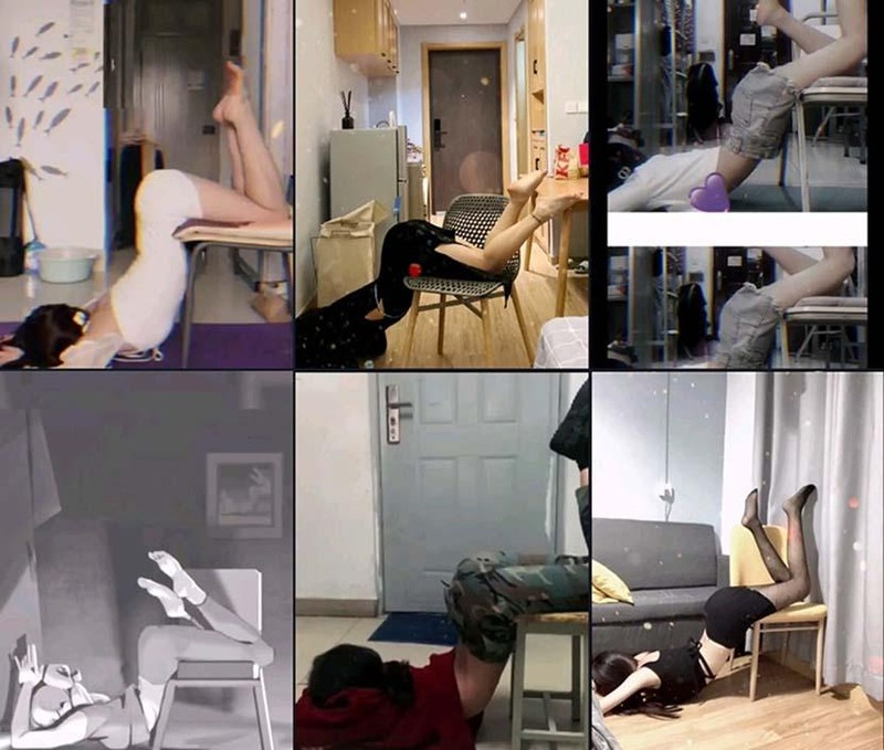 Ảnh chụp màn hình của những người tham gia thử thách vòng eo manga. Ảnh: Weibo