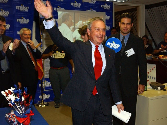 Bloomberg trong chiến dịch tranh cử năm 2001 (Nguồn: Business Insider)