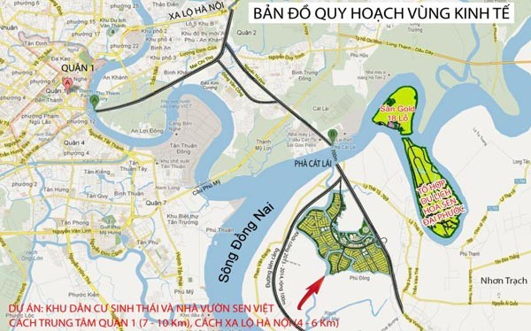 Vị trí của Dự án Khu dân cư sinh thái và nhà vườn Sen Việt (Nguồn: VietinBank) Vị trí của Dự án Khu dân cư sinh thái và nhà vườn Sen Việt (Nguồn: VietinBank)
