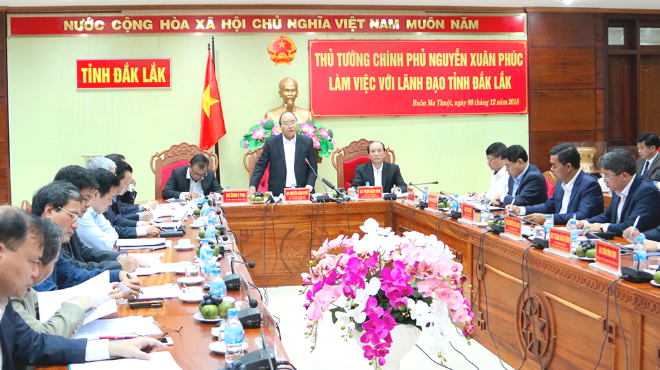 Quang cảnh buổi làm việc ngày 8/12/2018 (Nguồn: daklak.gov.vn)